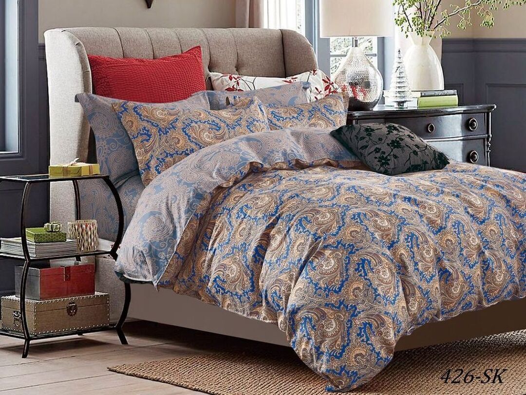 КПБ евро сатин в коробке Satin de Luxe SK Клео <426-SK>