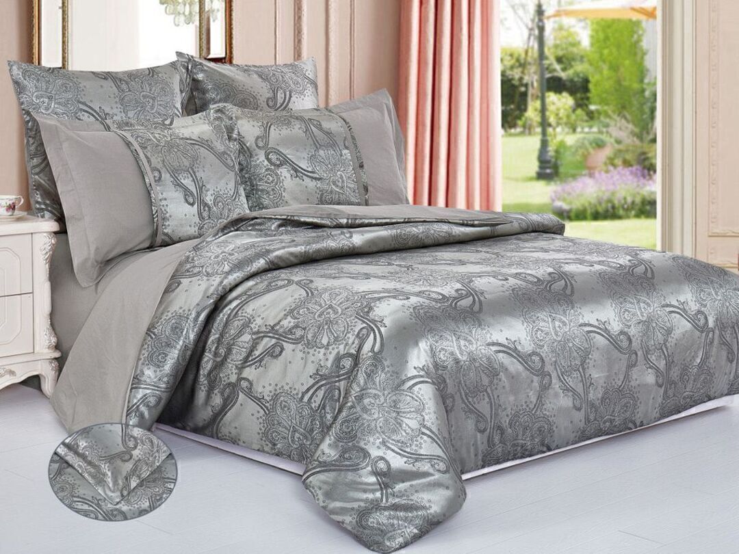 КПБ евро сатин-жаккард Satin Jacquard SG Клео <SG-117>