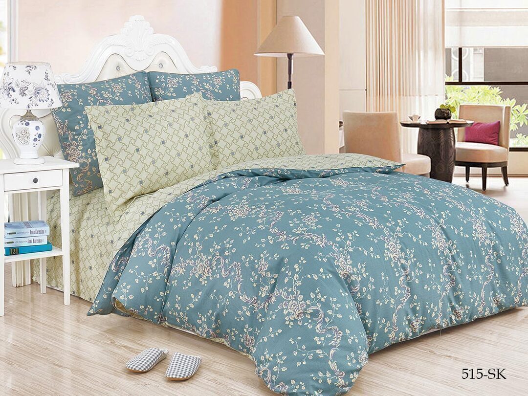 КПБ евро сатин в коробке Satin de Luxe SK Клео <515-SK>
