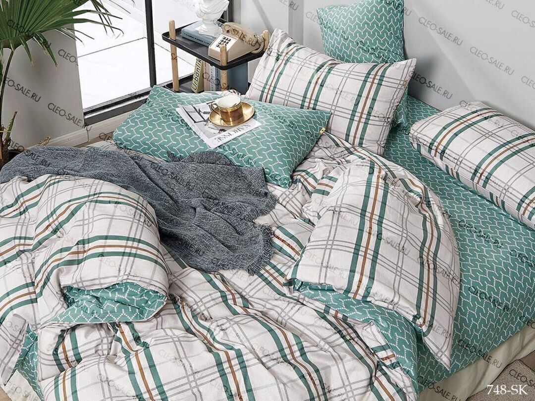 КПБ 2сп сатин в коробке (нав 70*70) Satin de Luxe SK Клео <748-SK>