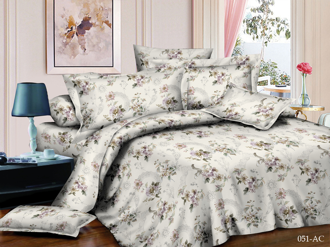 КПБ евро полисатин Art Color AC (нав. 50*70-2шт) Клео <AC-051>