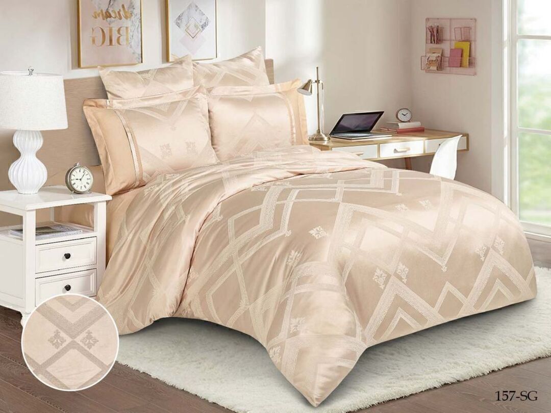 КПБ евро сатин-жаккард Satin Jacquard SG Клео <SG-157 Скидка>