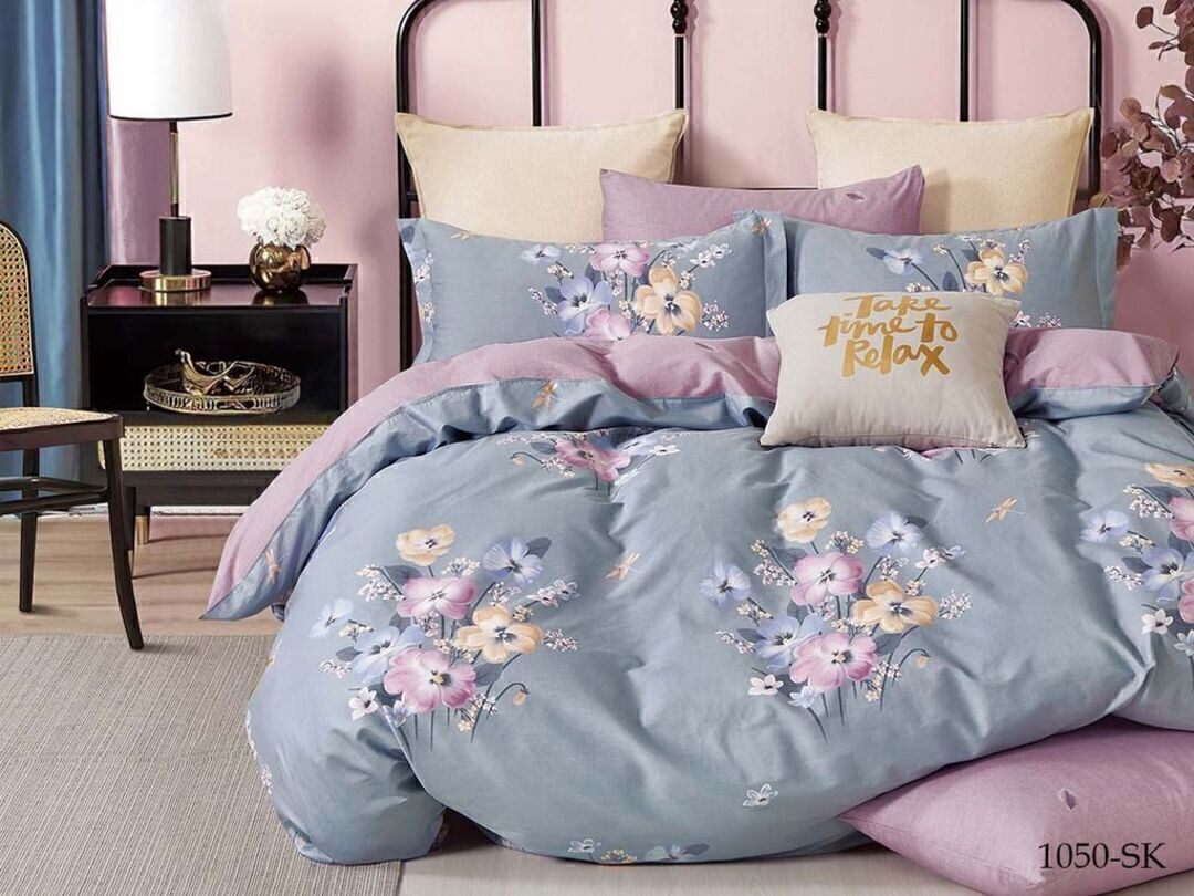 КПБ евро сатин в коробке Satin de Luxe SK Клео <1050-SK>