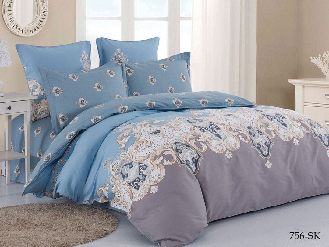 КПБ евро сатин в коробке Satin de Luxe SK Клео <756-SK>