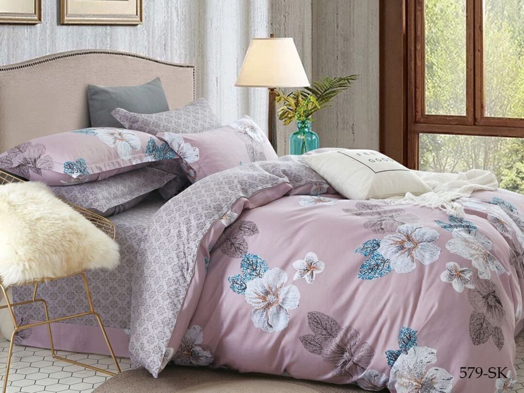 КПБ евро сатин в коробке Satin de Luxe SK Клео <579-SK>