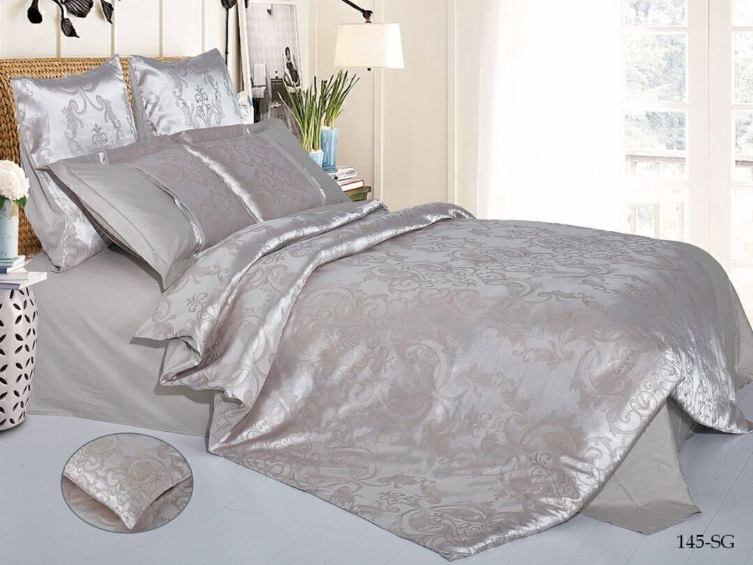 КПБ евро сатин-жаккард Satin Jacquard SG Клео <SG-145>