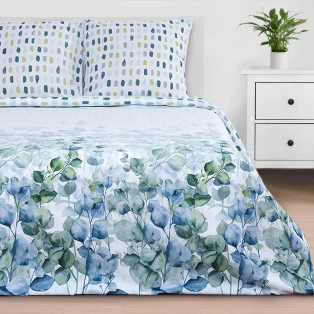 КПБ 1,5сп поплин Этель <Eucalyptus, нав.70*70-2шт>