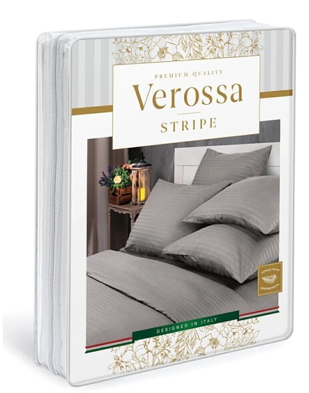 КПБ  страйп-сатин Verossa Stripe <70243 Antique White>
