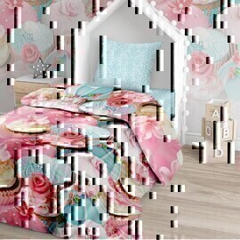 КПБ детский 1,5сп бязь Juno <695723 Капкейк>