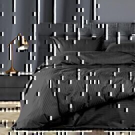 КПБ 2сп страйп-сатин Унисон <24403-2 Black>