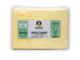 Простыня 90*200*30 поплин на резинке Реноме<шампань> (арт.02/122)(Конструктор КПБ)