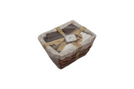 Набор салфеток в подарочной корзинке Cherir/Черир М<4290017-5,  6 предметов 30*30, коричневый>