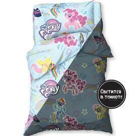 КПБ детский 1,5сп бязь Мульты <5270995  Rainbow vibes  My Little Pony Neon>